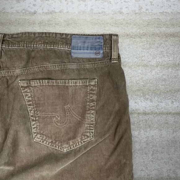 AG-ED Corduroy Pants Tan Baggy Wide Leg Fit Flat Front - Picture 3 of 4